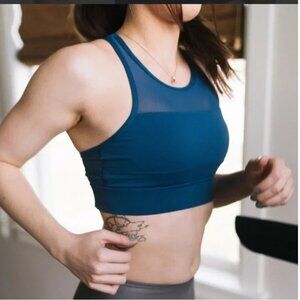 ZYIA High Neck One More Rep Zip Back Mesh Insert Sports Bra